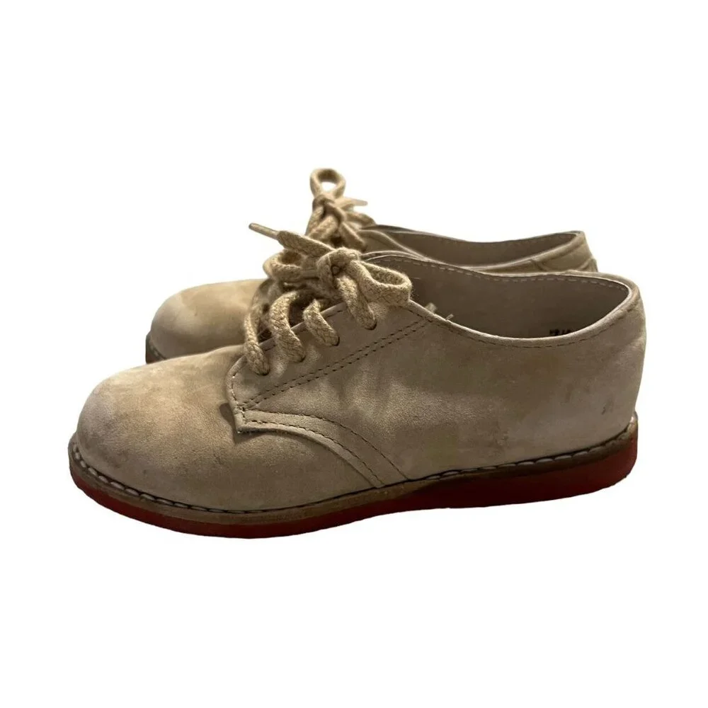 Amilio Sz 7.5 Little Kid Tan Bucks Oxford Shoes